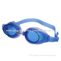 Swimming Goggles, Made of Integrated Silicone Band and PC Lens